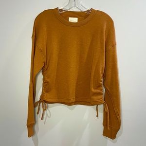 American Eagle Brown Drawstring Sweatshirt Sz XS